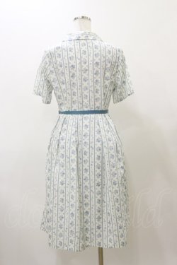 画像2: Fi.n.t / ストライプ花柄丸衿ワンピース Free L/BLUE H-25-12-01-073-CA-OP-NS-ZH