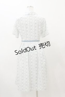 画像2: Fi.n.t / ストライプ花柄丸衿ワンピース Free L/BLUE H-25-12-01-073-CA-OP-NS-ZH