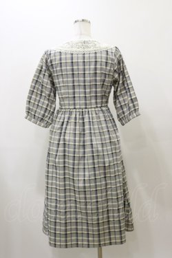 画像2: Fi.n.t / レース衿チェックワンピース Free L/BLUE H-25-12-01-074-CA-OP-NS-ZH