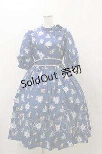 Innocent World / ピーターラビット小花レースワンピース M ネイビー H-25-12-01-075-IW-OP-NS-ZH