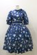 画像1: Innocent World / ピーターラビット小花レースワンピース M ネイビー H-25-12-01-075-IW-OP-NS-ZH (1)