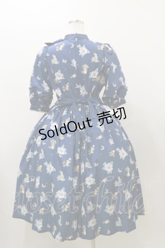 画像2: Innocent World / ピーターラビット小花レースワンピース M ネイビー H-25-12-01-075-IW-OP-NS-ZH (2)