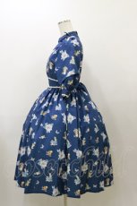 画像3: Innocent World / ピーターラビット小花レースワンピース M ネイビー H-25-12-01-075-IW-OP-NS-ZH (3)