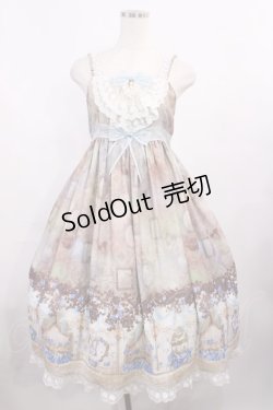 画像1: ALICE and the PIRATES / 天使の棲む森柄ジャンパースカートII Free サックス H-25-12-01-1001-PA-OP-NS-ZH