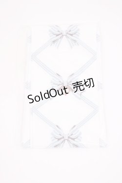 画像1: BABY,THE STARS SHINE BRIGHT / リボン柄プリントオーバーニーソックス  オフ/サックス H-25-12-01-1035-BA-ZA-NS-ZH