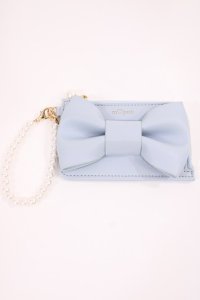 m petit by misako / NINA’Sコラボリボンコインケース  サックス H-25-12-01-1036-LO-ZA-NS-ZH