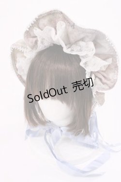 画像1: ALICE and the PIRATES / 天使の棲む森柄ボンネット  サックス H-25-12-01-1040-PA-AC-NS-ZH