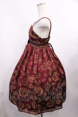 画像2: ALICE and the PIRATES / Vintage label stampジャンパースカートII Free ボルドー H-25-12-01-1003-PA-OP-NS-ZH