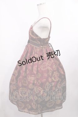 画像2: ALICE and the PIRATES / Vintage label stampジャンパースカートII Free ボルドー H-25-12-01-1003-PA-OP-NS-ZH