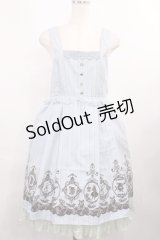 axes femme / フロッキーptレジメ柄ワンピース(Disney) M サックス H-25-12-01-1004-AX-OP-NS-ZH