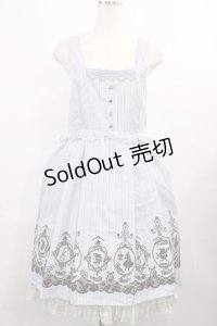 axes femme / フロッキーptレジメ柄ワンピース(Disney) M サックス H-25-12-01-1004-AX-OP-NS-ZH