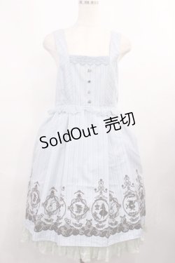 画像1: axes femme / フロッキーptレジメ柄ワンピース(Disney) M サックス H-25-12-01-1004-AX-OP-NS-ZH