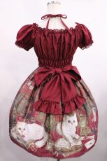 画像3: Enchantlic Enchantilly / Queen Cat〜秘密の書斎〜ワンピース Free ワイン H-25-12-01-1005-LO-OP-NS-ZH (3)
