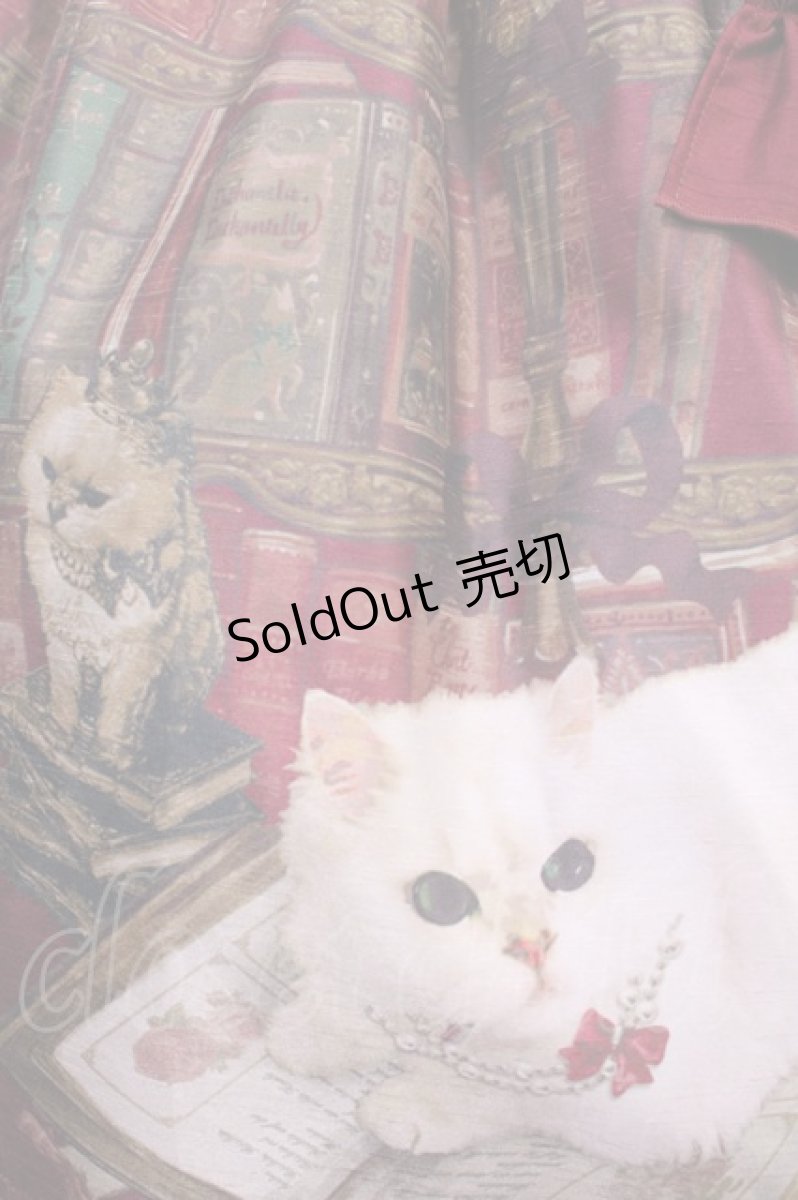 画像4: Enchantlic Enchantilly / Queen Cat〜秘密の書斎〜ワンピース Free ワイン H-25-12-01-1005-LO-OP-NS-ZH (4)