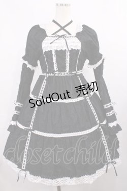 画像1: BABY,THE STARS SHINE BRIGHT / はわせドールワンピース&ヘッドドレスセット Free ブラック/オフ H-25-12-01-1006-BA-OP-NS-ZH