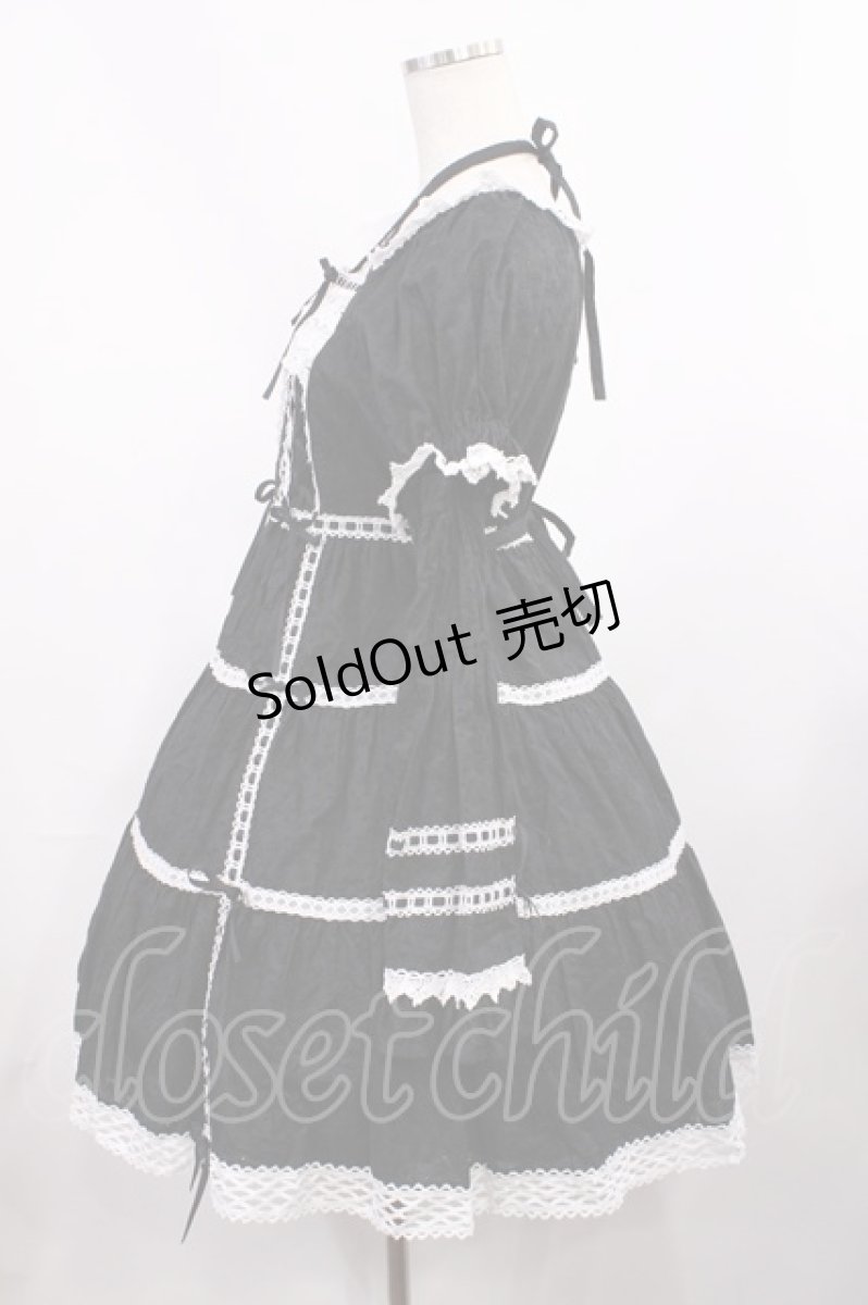 画像2: BABY,THE STARS SHINE BRIGHT / はわせドールワンピース&ヘッドドレスセット Free ブラック/オフ H-25-12-01-1006-BA-OP-NS-ZH (2)