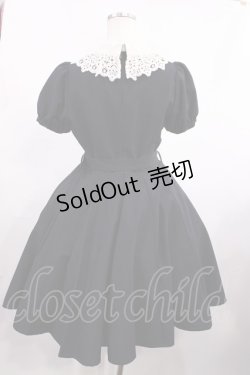 画像2: Innocent World / ケミカルレースのフレアー半袖ワンピース M ネイビー H-25-12-01-1007-IW-OP-NS-ZH