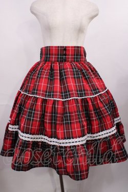 画像1: Eri Aino's collaboration / シャーロットの水曜日 フリルフレアスカート L レッド H-25-12-01-1011-LO-TO-NS-ZH