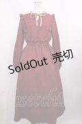 LEBECCA boutique / オレグラッセとフリルリボンワンピース Free ワイン H-25-12-01-1016-EL-OP-NS-ZH