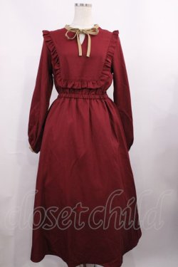 画像1: LEBECCA boutique / オレグラッセとフリルリボンワンピース Free ワイン H-25-12-01-1016-EL-OP-NS-ZH