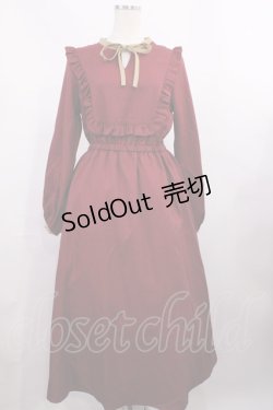 画像1: LEBECCA boutique / オレグラッセとフリルリボンワンピース Free ワイン H-25-12-01-1016-EL-OP-NS-ZH