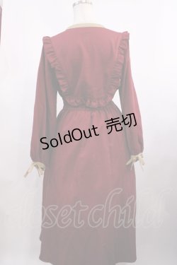 画像2: LEBECCA boutique / オレグラッセとフリルリボンワンピース Free ワイン H-25-12-01-1016-EL-OP-NS-ZH