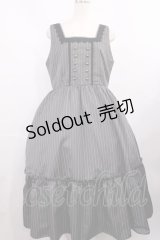m petit by misako / TT*AOKストライプジャンパースカート 3L グレー H-25-12-01-1018-LO-OP-NS-ZH