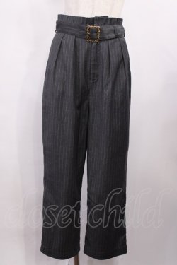 画像1: an another angelus / レリーフバックルベルトテーパードパンツ Free GRAY×WH H-25-12-01-1020-CA-PA-NS-ZH