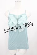 axes femme / リボンキャミソール M グリーン H-25-12-01-1021-AX-TO-NS-ZH