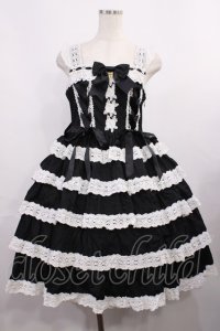 BABY,THE STARS SHINE BRIGHT / Romantic Dream Roseジャンパースカート Free ブラック/オフ白 H-25-12-01-1002-BA-OP-NS-ZH