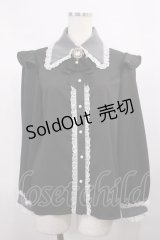 Rojita / 配色チュールフリル衿ブラウス Free ブラック H-25-12-01-1023-LO-BL-NS-ZH