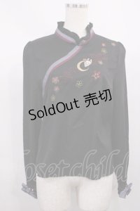 Amavel / 和風ブラウス Free ブラック H-25-12-01-1024-CA-BL-NS-ZH