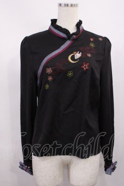 画像1: Amavel / 和風ブラウス Free ブラック H-25-12-01-1024-CA-BL-NS-ZH