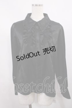 画像1: DearMyLove / ゴシック風バラレースフリルブラウス 3L ブラック H-25-12-01-1025-EL-BL-NS-ZH