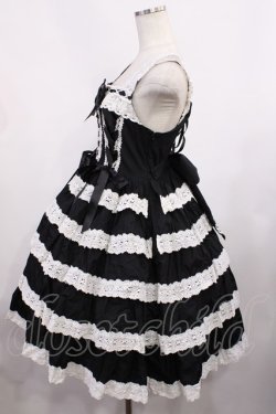 画像2: BABY,THE STARS SHINE BRIGHT / Romantic Dream Roseジャンパースカート Free ブラック/オフ白 H-25-12-01-1002-BA-OP-NS-ZH