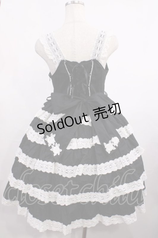 画像3: BABY,THE STARS SHINE BRIGHT / Romantic Dream Roseジャンパースカート Free ブラック/オフ白 H-25-12-01-1002-BA-OP-NS-ZH (3)