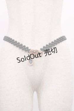 画像1: m petit by misako / サンリオキャラクターズコラボ クロミ パールベルト  ブラック H-25-12-01-1034-LO-ZA-NS-ZH