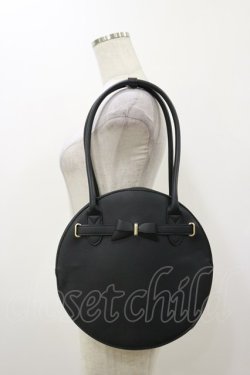 画像1: m petit by misako / AMサークルリボントート  ブラック H-25-12-01-012-LO-BG-NS-ZH
