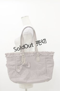 画像1: m petit by misako / フリルリボントートバッグ  モカ H-25-12-01-018-LO-BG-NS-ZH