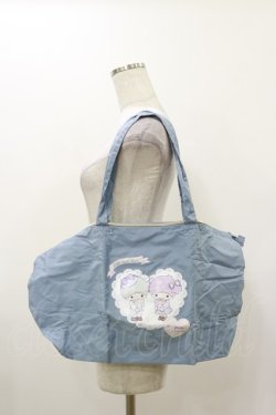 画像1: m petit by misako / サンリオキャラクターズコラボポーチ付きエコバッグ  サックス H-25-12-01-020-LO-BG-NS-ZH