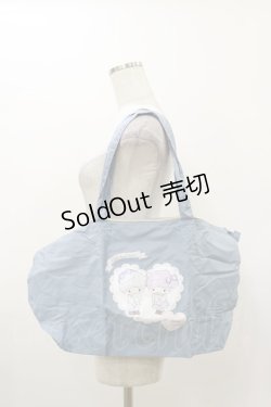 画像1: m petit by misako / サンリオキャラクターズコラボポーチ付きエコバッグ  サックス H-25-12-01-020-LO-BG-NS-ZH