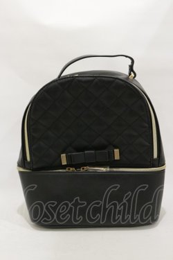 画像1: m petit by misako / キルティングリュック  ブラック H-25-12-01-021-LO-BG-NS-ZH