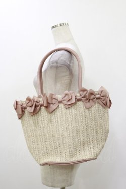 画像1: m petit by misako / AMリボンツキカゴTT  ピンク H-25-12-01-028-LO-BG-NS-ZH