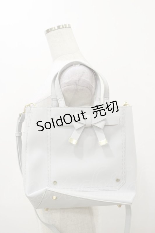 画像2: m petit by misako / AMマエリボン2WAYバッグ  サックス H-25-12-01-042-LO-BG-NS-ZH (2)