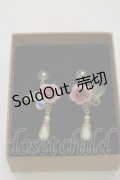 Innocent World / 薔薇とパールのイヤリング  ピンク H-25-12-01-005-IW-AC-NS-ZH