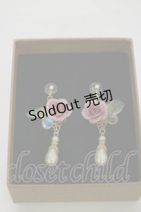 Innocent World / 薔薇とパールのイヤリング  ピンク H-25-12-01-005-IW-AC-NS-ZH