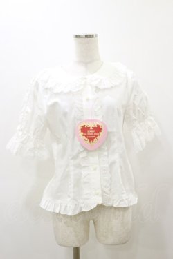 画像1: BABY,THE STARS SHINE BRIGHT / うさくみゃちゃんのSweetStrawberryブラウス Free オフ白 H-25-12-01-048-BA-BL-NS-ZH