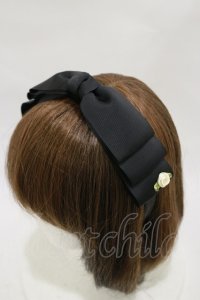 m petit by misako / NINA'sコラボ AM*NIリボンカチューシャ  ブラック H-25-12-02-001-LO-AC-NS-ZH