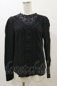 axes femme / マトン袖ビクトリアンブラウス M ブラック H-25-12-02-057-AX-BL-NS-ZH