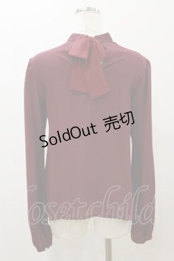 画像2: Victorian maiden / ロイヤルレーススタンドカラーブラウス Free ボルドー H-25-12-02-058-CL-BL-NS-ZH